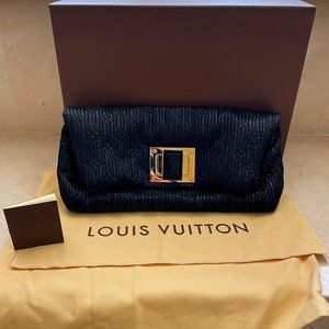LOUIS VUITTON Jacquard Altair Clutch Black RARE